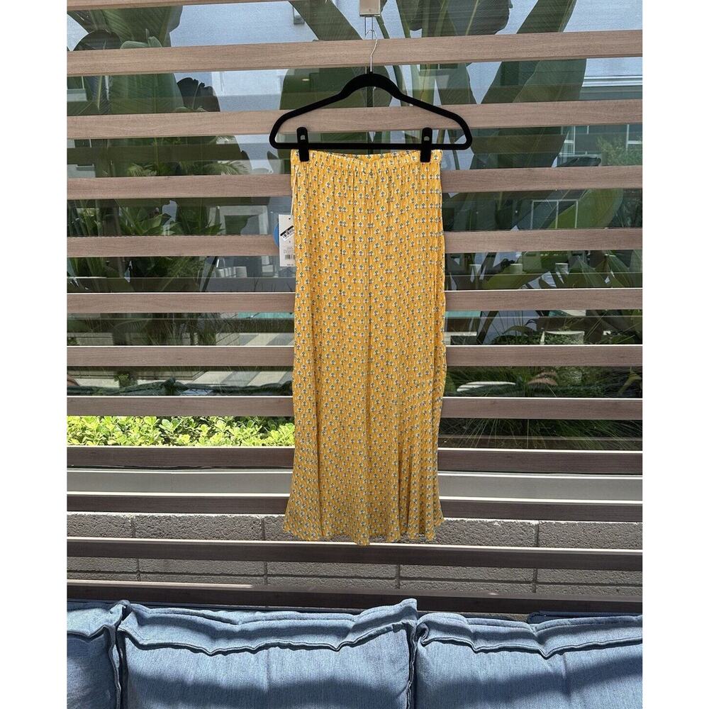 NWT RHODE Women's Dainty Lotus Print Midi Skirt Target Collab NEW Yellow Floral
